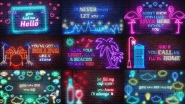 neon-lyrics-template