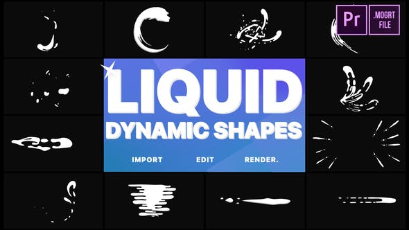 Dynamic Liquid Shapes | Premiere Pro MOGRT – Intro Download