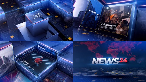 News Opener Free After Effects Template