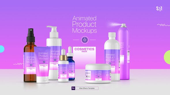 Download Animated Product Mockups - Cosmetics Pack » Free After Effects Template